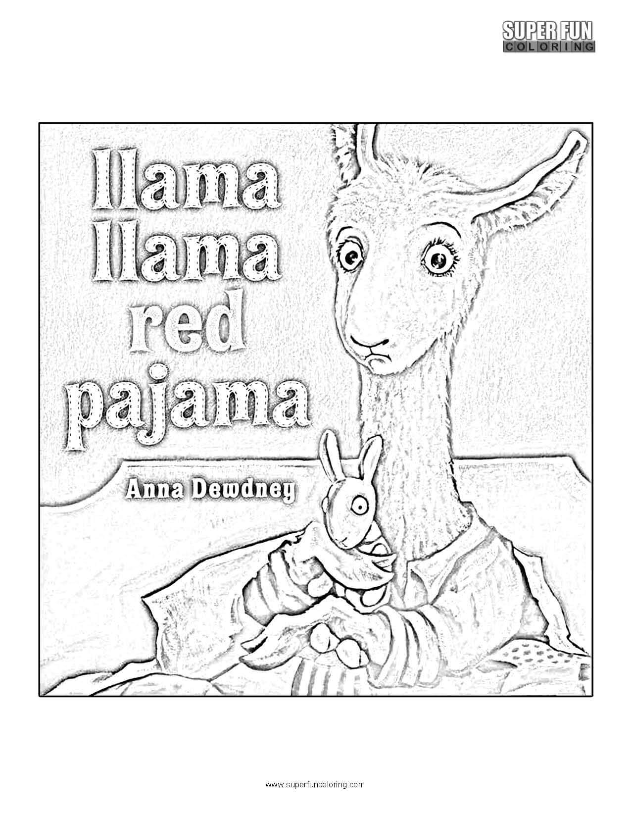 Llama llama coloring page