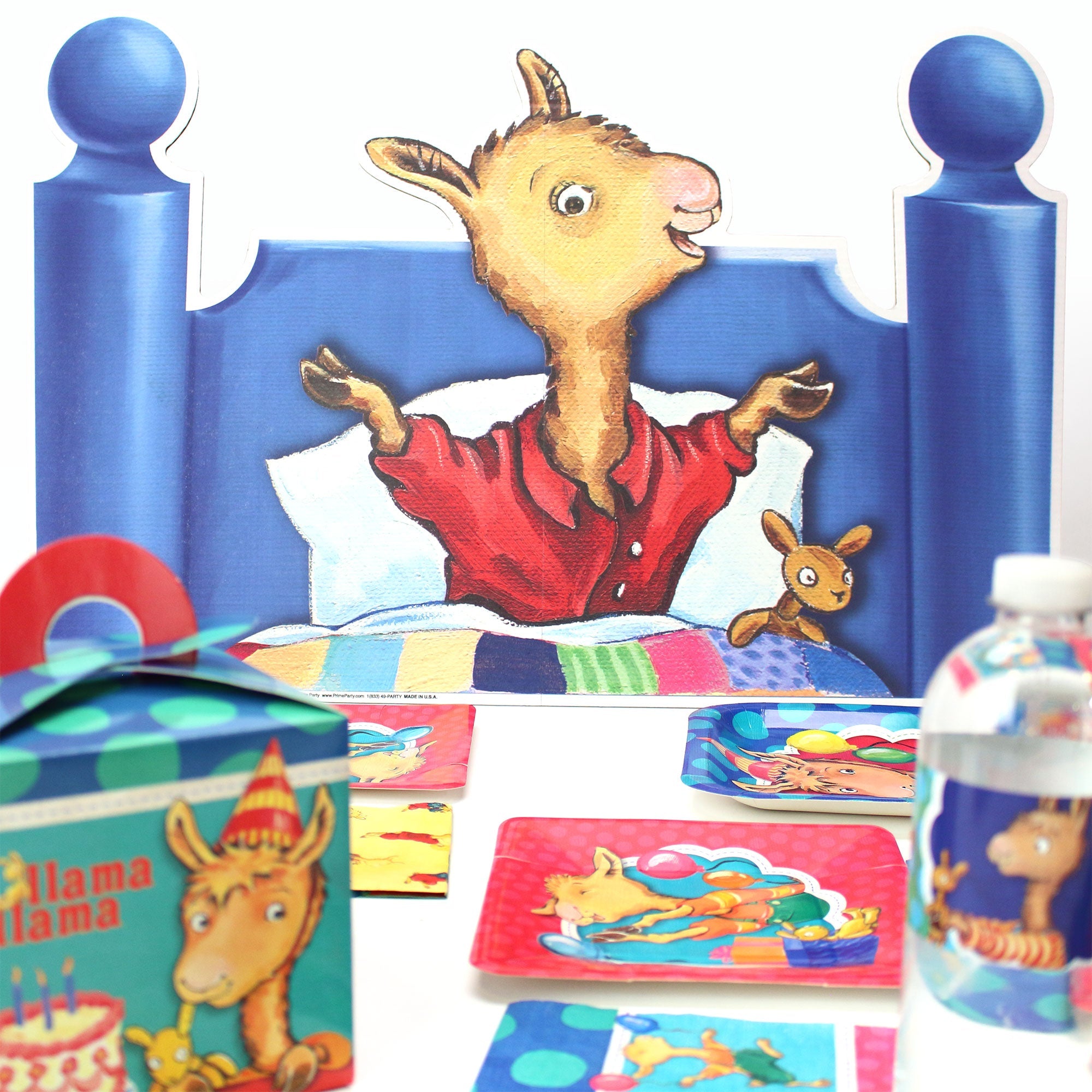 Llama llama partyrama headboard and bedtime tabletop standee set prime party