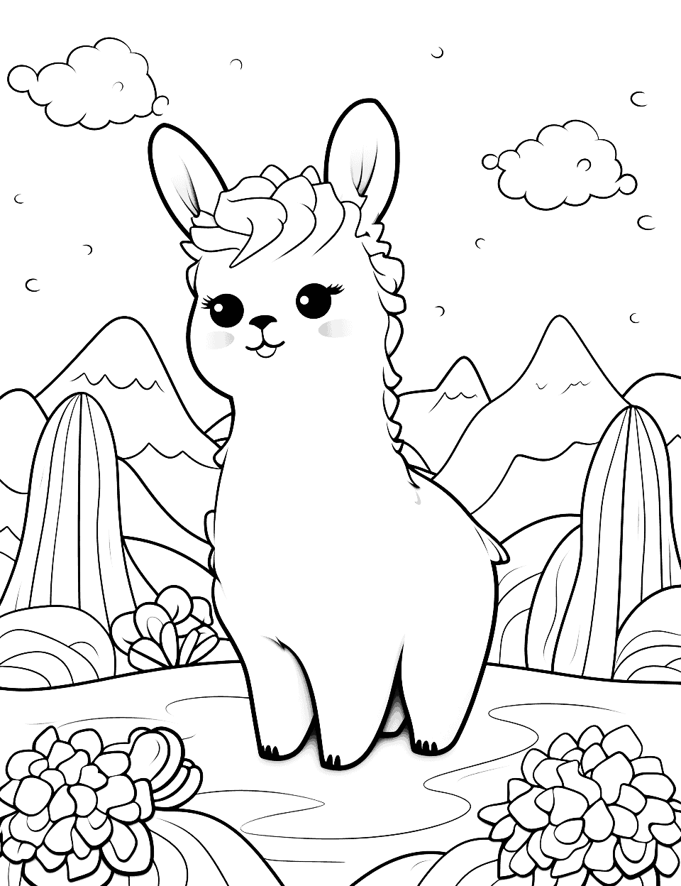 Kawaii coloring pages free printable sheets