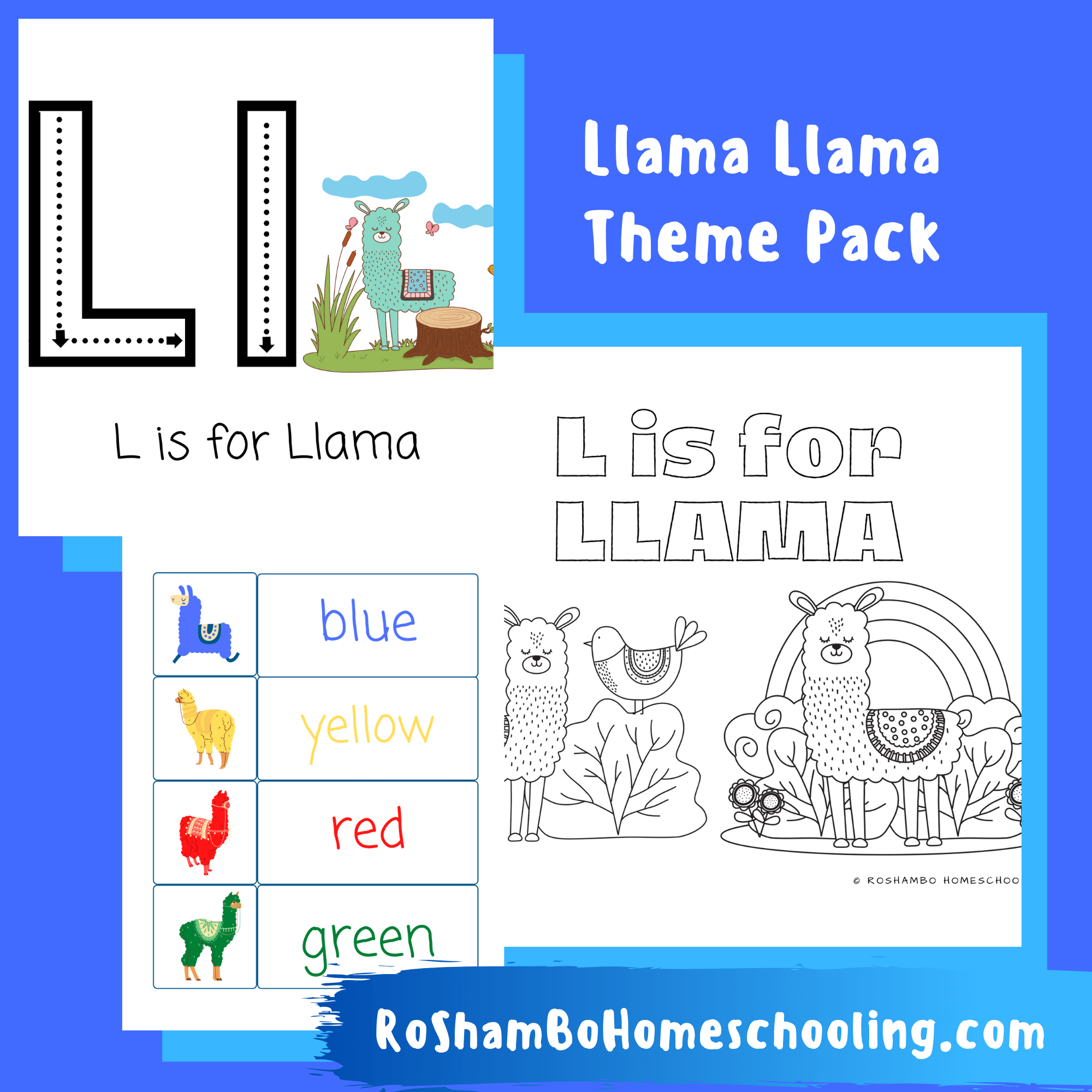 Llama llama activity theme pack