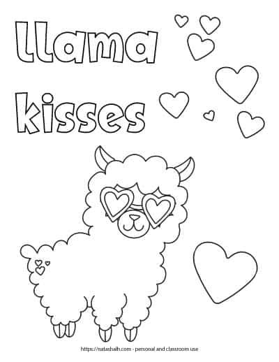 Ridiculously cute llama coloring pages for kids teens kids printable coloring pages valentine coloring pages valentines day coloring page