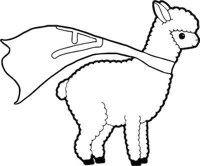 Cute llama coloring pages you can print to your hearts content