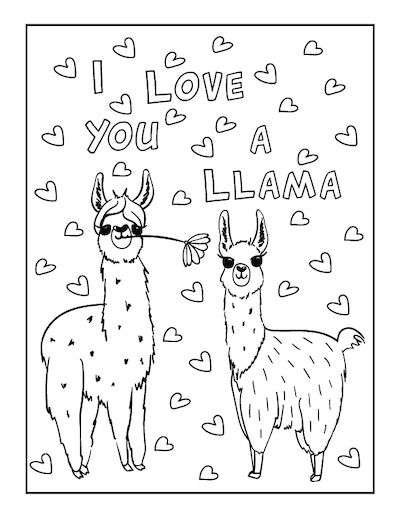 Cute llama coloring pages you can print to your hearts content