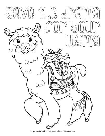 Ridiculously cute llama coloring pages for kids teens detailed coloring pages coloring pages pattern coloring pages