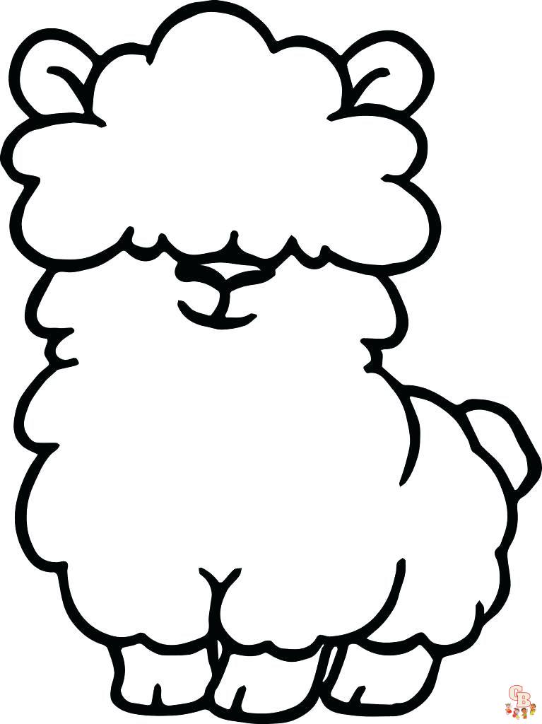 Enjoy fun and easy llama coloring pages from