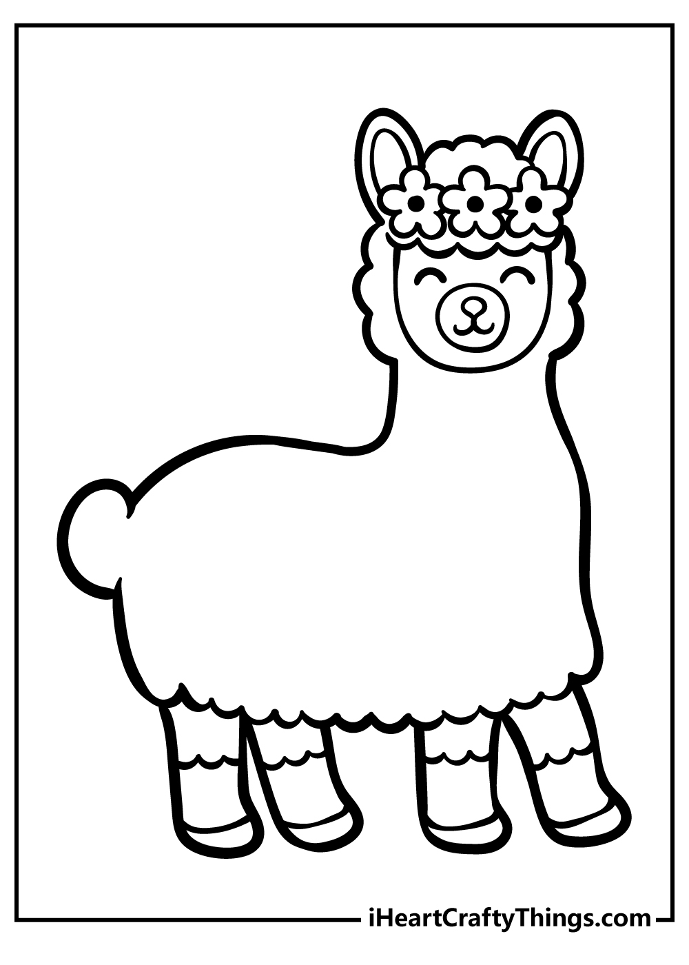 Llama coloring pages free printables