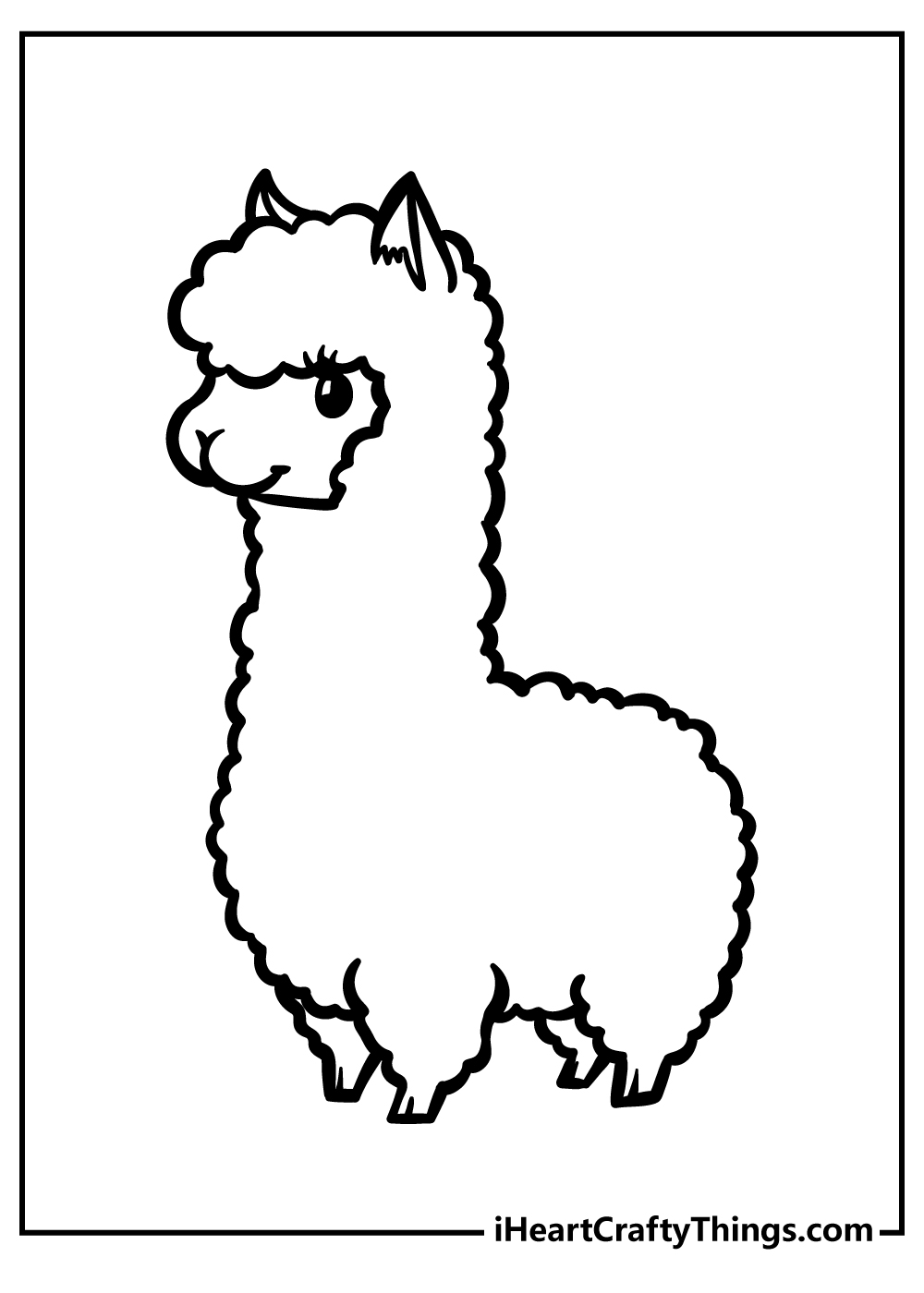 Llama coloring pages free printables