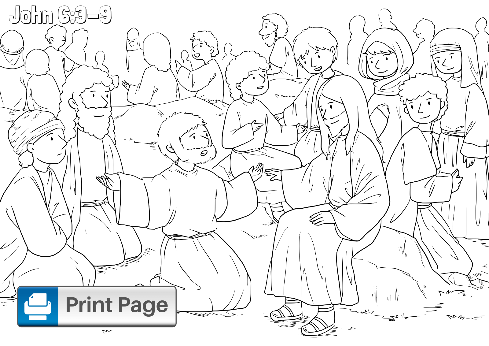 Jesus feeds the coloring pages for kids printable pdfs â connectus