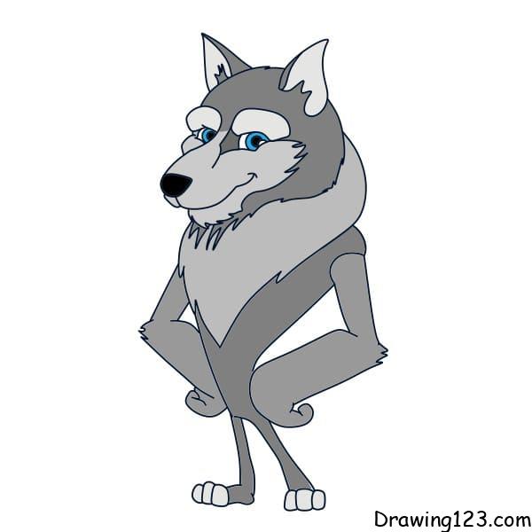 Wolf drawing tutorial