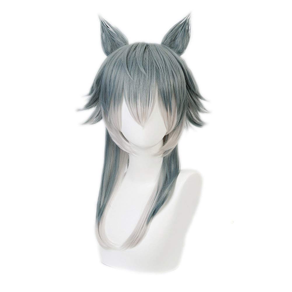 Xingwang queen anime cosplay wig wolf cosplay wig with ears heat resistant synthetic men boys party wigs clothing shoes jewelry