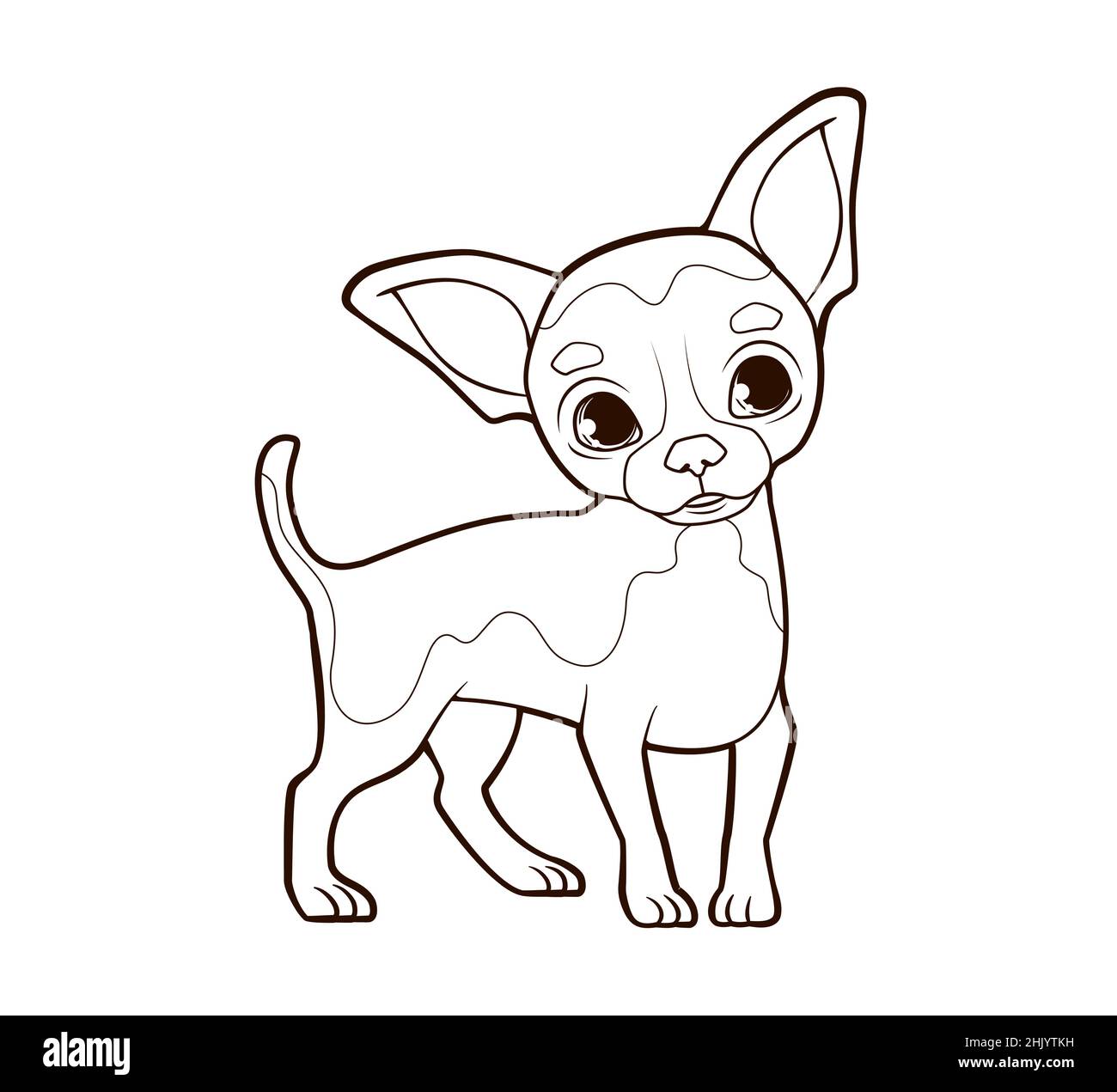 Cartoon dog coloring book hi