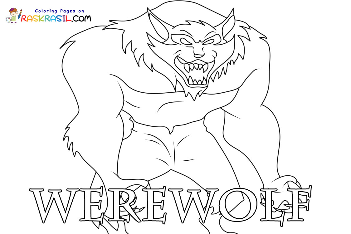 Werewolf coloring pages