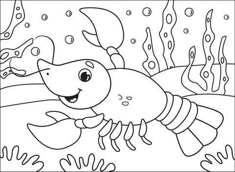 Lobster coloring page free printable coloring pages