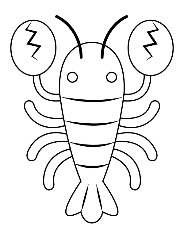 Printable lobster coloring page