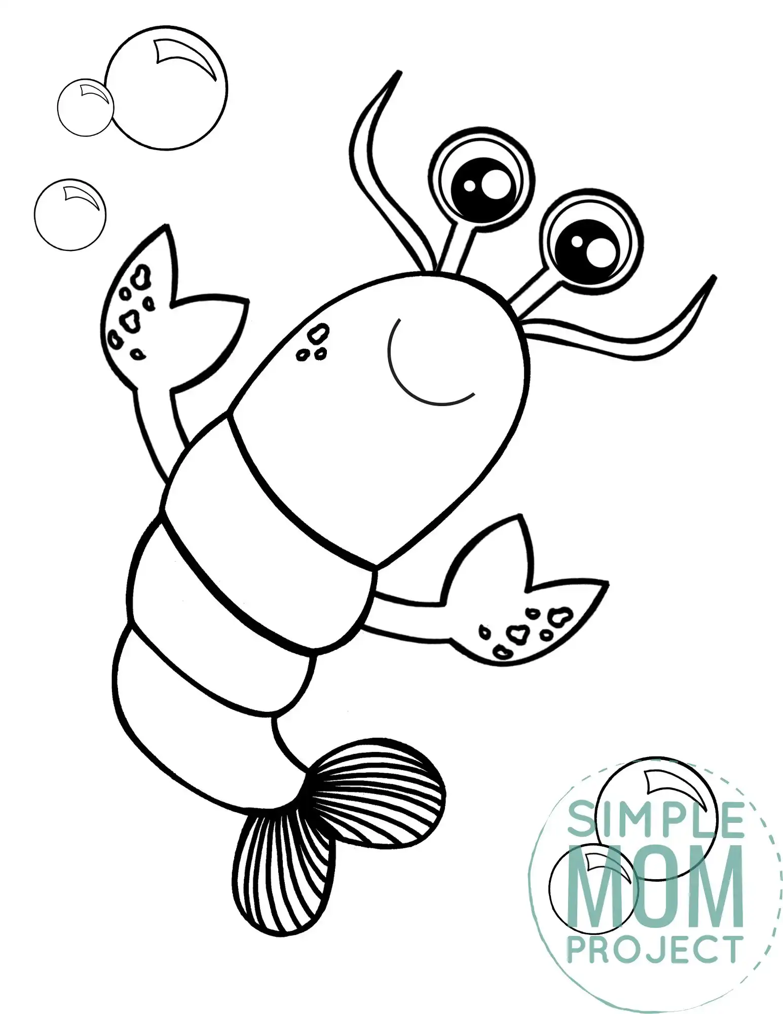 Free printable lobster coloring page â simple mom project