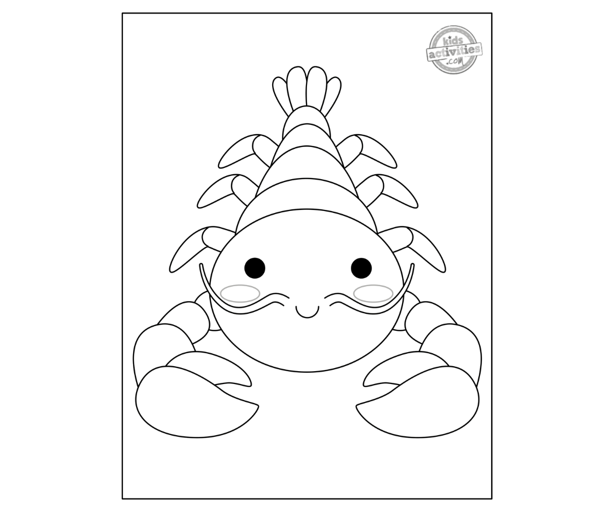 Cool printable lobster coloring page kids activities blog