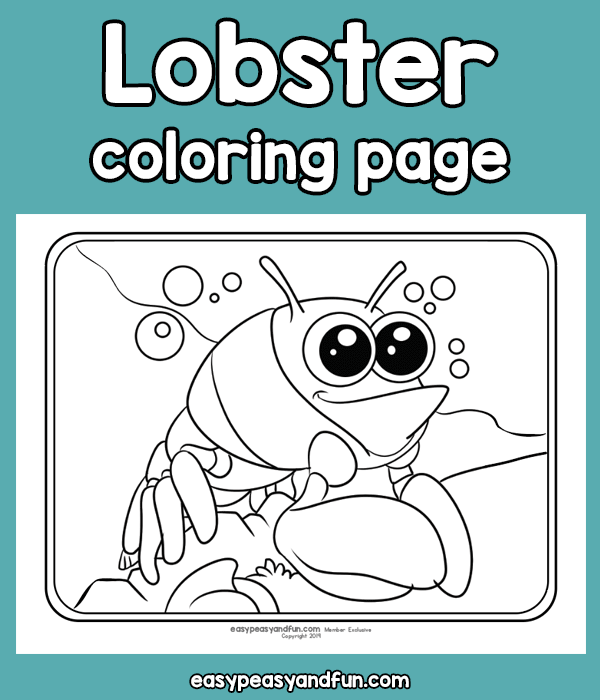 Lobster coloring page â easy peasy and fun hip