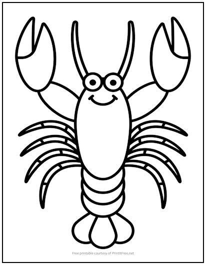 Lobster coloring pages