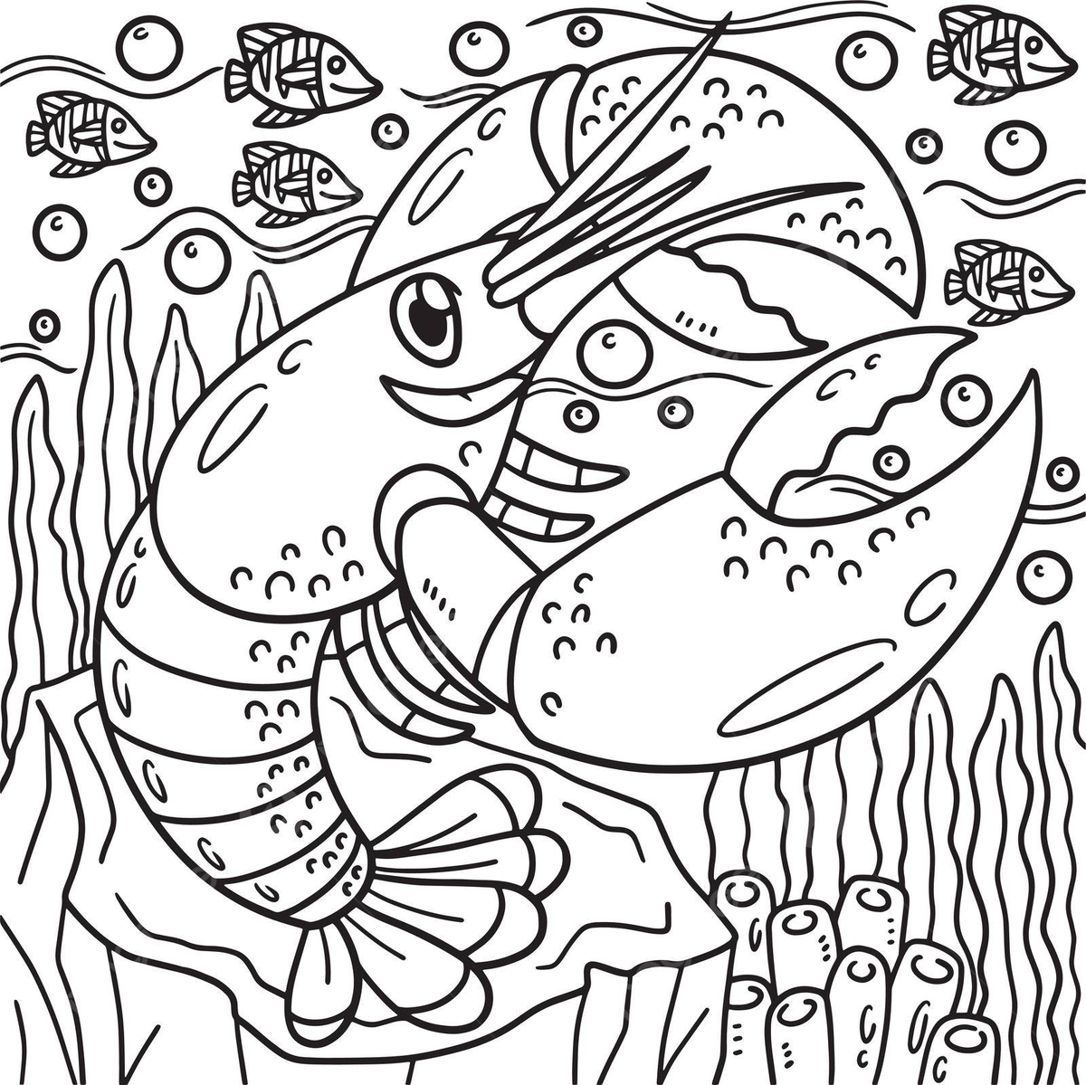 Lobster coloring page for kids cute crab graphic vector crab drawing lobster drawing ring drawing png and vector with transparent background for free download