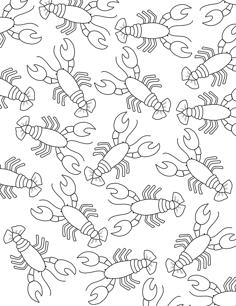 Lobster coloring â happy leigh designs