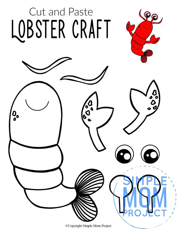 Easy lobster craft for kids with free lobster template lobster crafts ocean animal crafts animal crafts