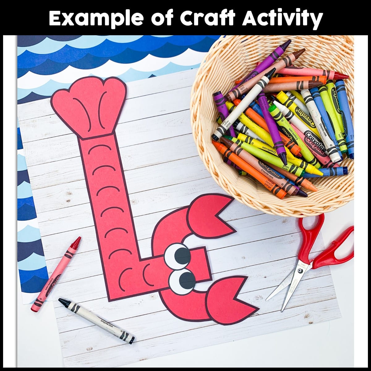 Uppercase letter l is for lobster craft activity