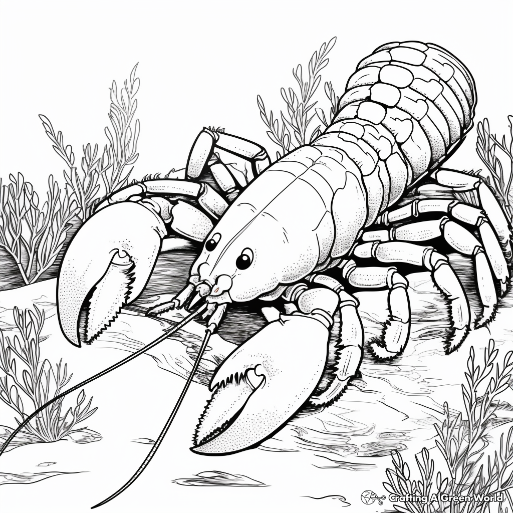 Crawfish coloring pages