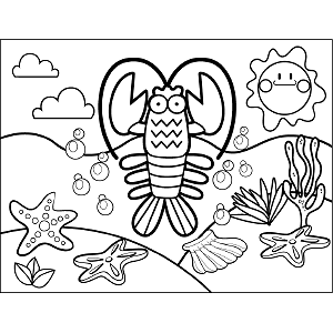 Lobster coloring page