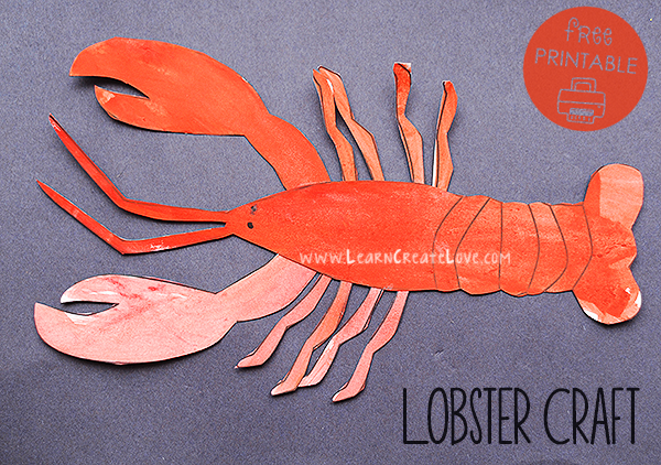 Lobster printable craft