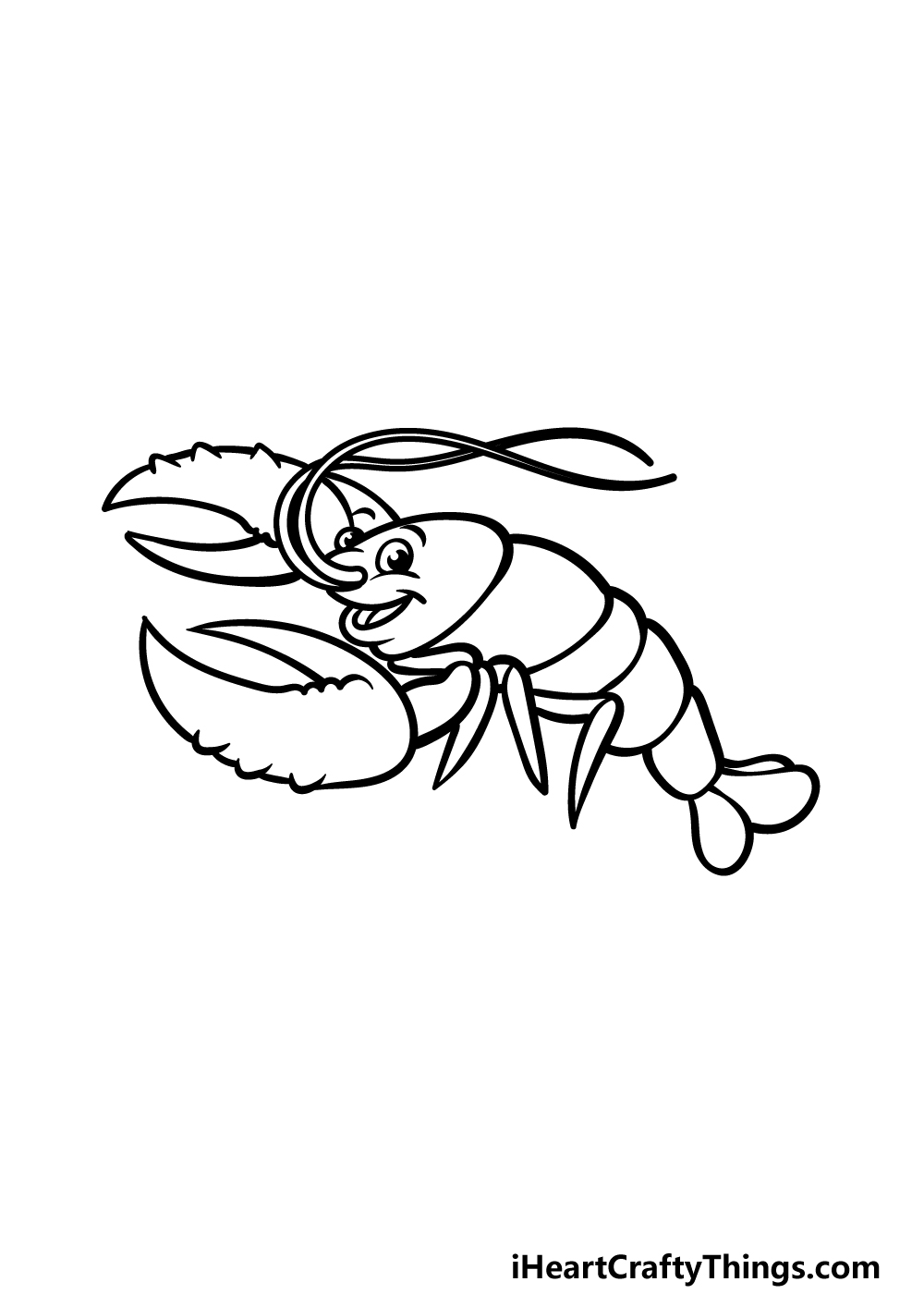 Cartoon lobster drawing