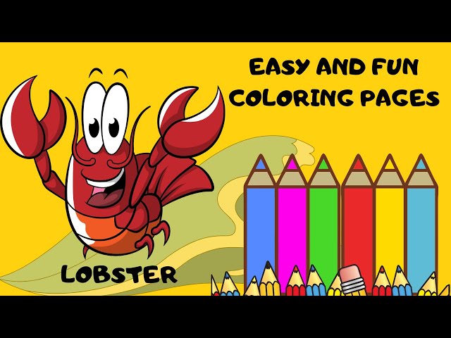How to coloring lobster for kids