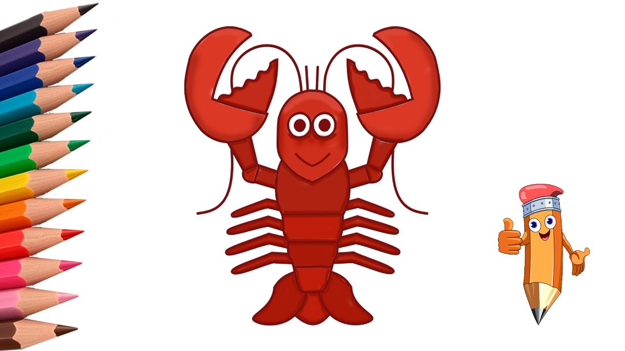 How to draw a lobster how to draw cancer