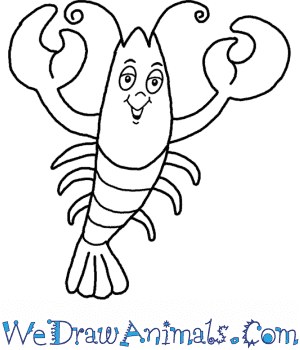 How to draw a cartoon lobster