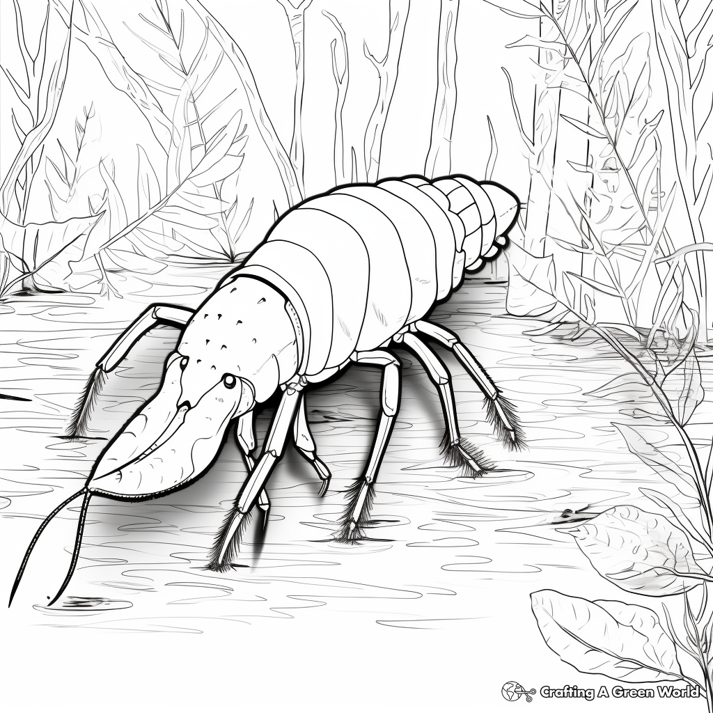 Crawfish coloring pages