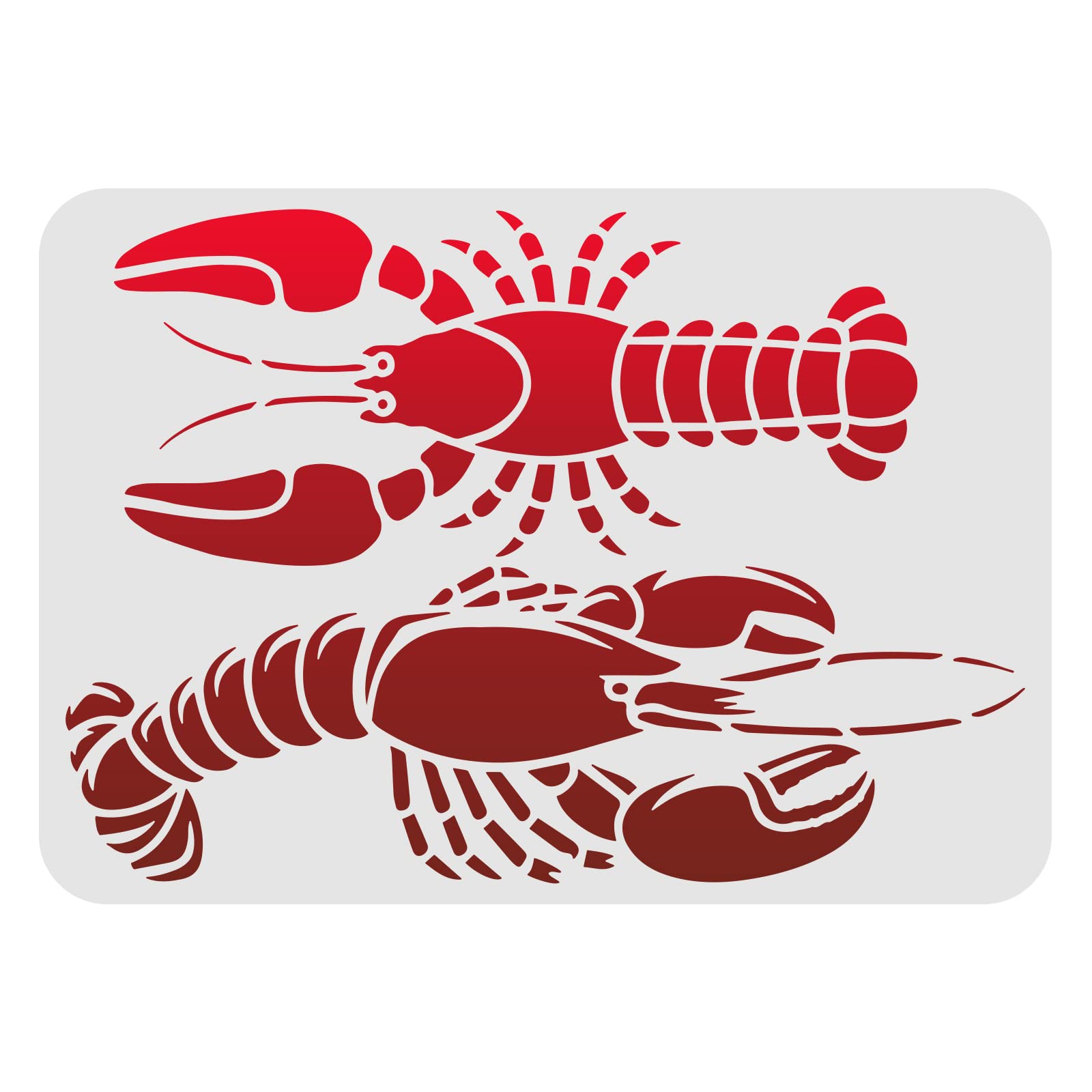Fingerinspire lobster stencil x inch reusable lobster drawing stencil sea ocean creatures stencils sea animal stencil ocean theme stencil for painting on wood tile floor wall everything else