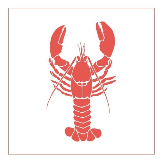 Lobster diy accent pillow stencil