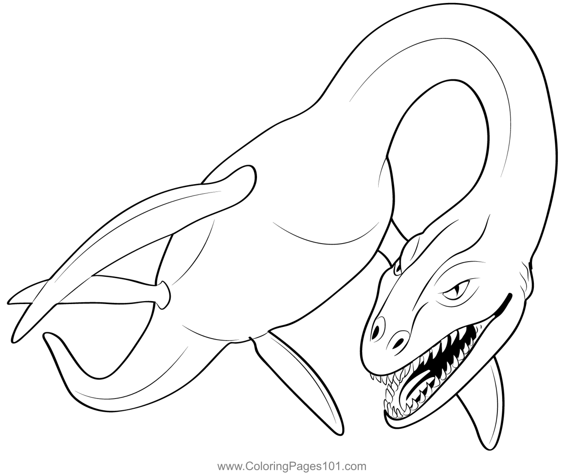 Loch ness monster coloring page for kids