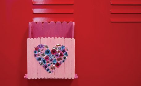 Locker valentine card holder