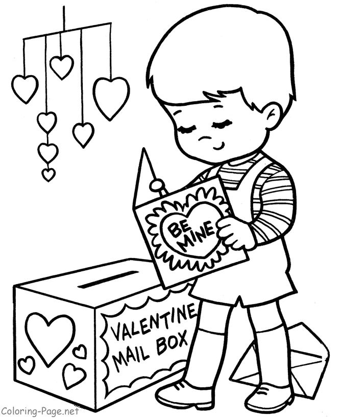 Valentines coloring sheet