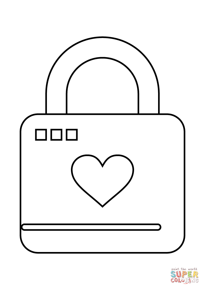 Valentines day heart locker coloring page free printable coloring pages