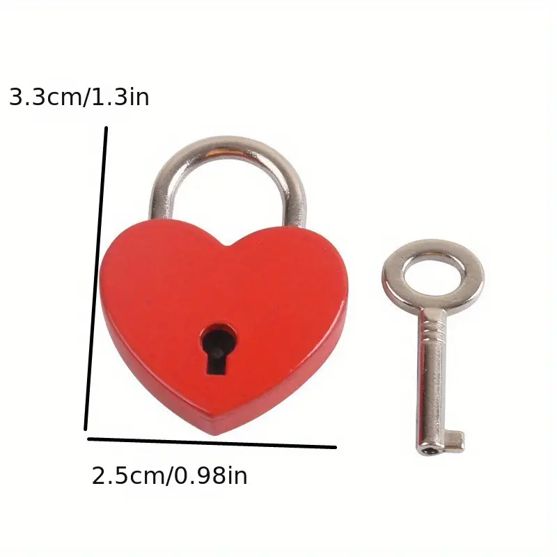 Diary lock and key heart lock mini lock small love lock for