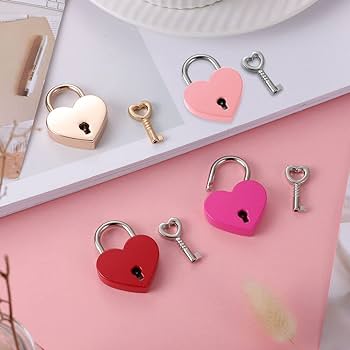 Pcs diary lock and key set heart lock mini lock small love lock for diary book jewelry storage box locker decor valentine gift multicolor