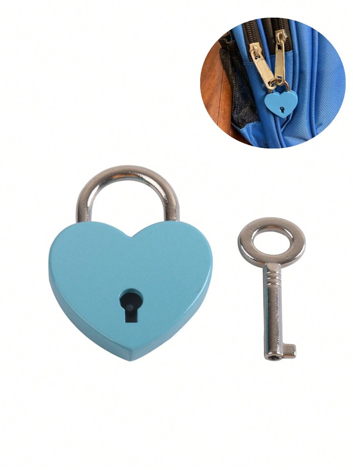 Pc diary lock and key set heart lock mini lock luggage lock heart shape padlock with key small love lock for diary book jewelry storage box locker decor valentines day gift