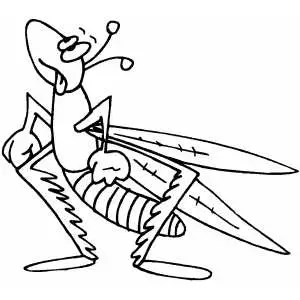 Grasshopper coloring page