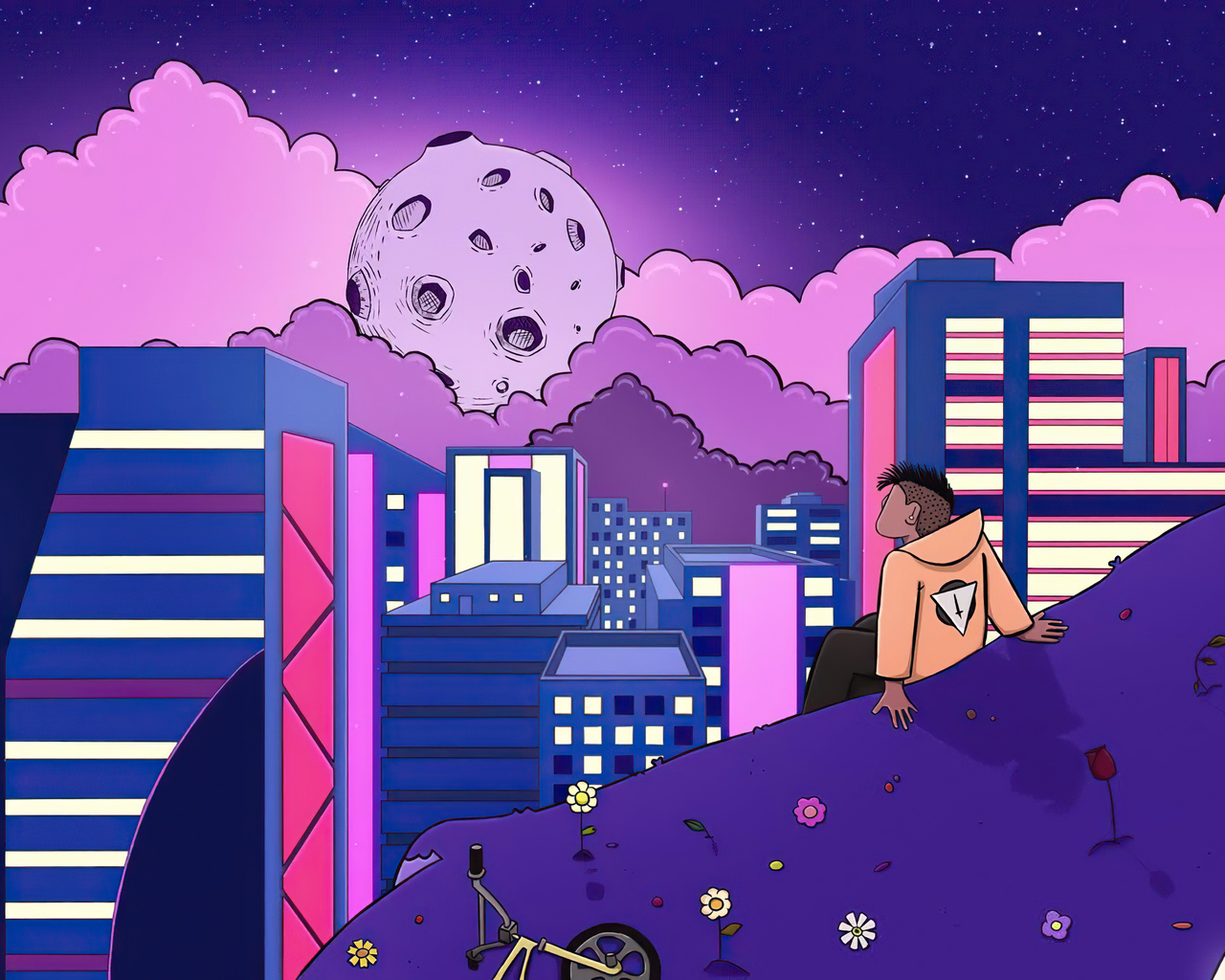 X watching the lofi moon k x resolution hd k wallpapers images backgrounds photos and pictures