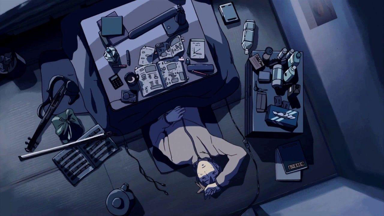 Lofi anime sad wallpaper