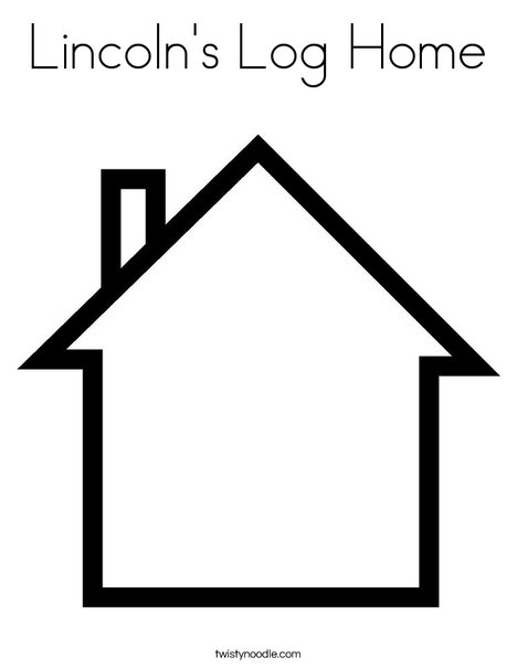 Lincolns log home coloring page