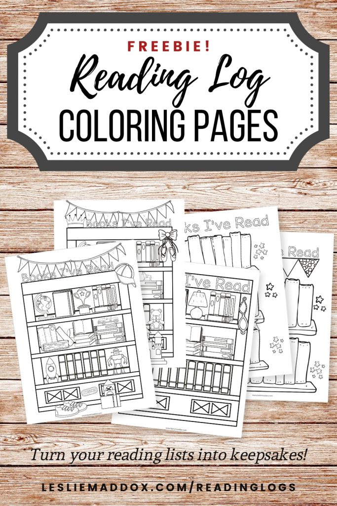 Free coloring reading log printable