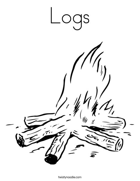 Logs coloring page