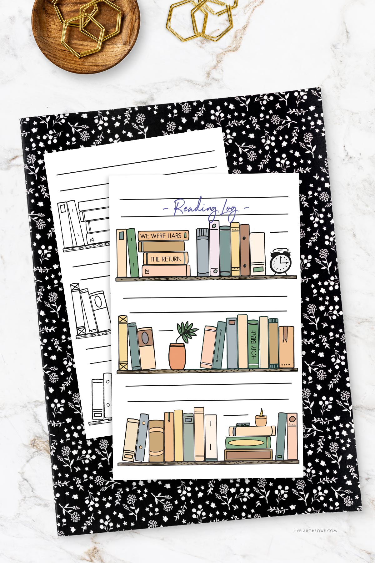 Free printable reading log coloring sheet